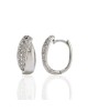 Diamond Pave Oval Hoops in Gold